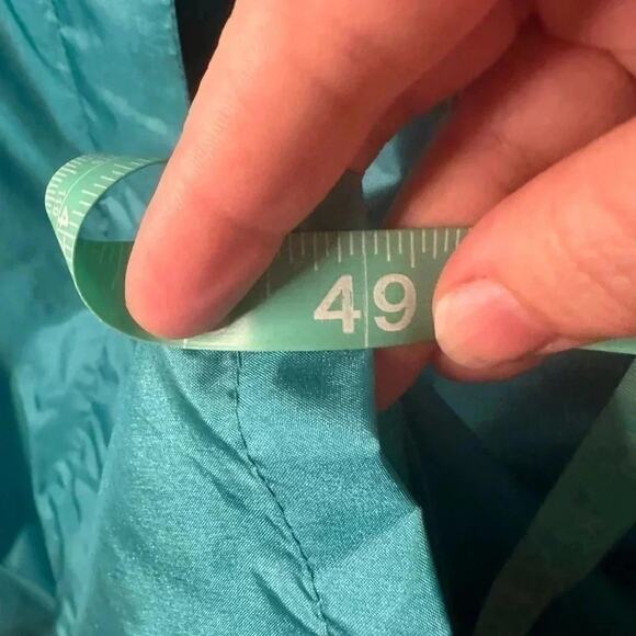 Vintage The Totes Coat Rain Jacket 100% silk Trench Coat Teal still has belt - Picture 9 of 10